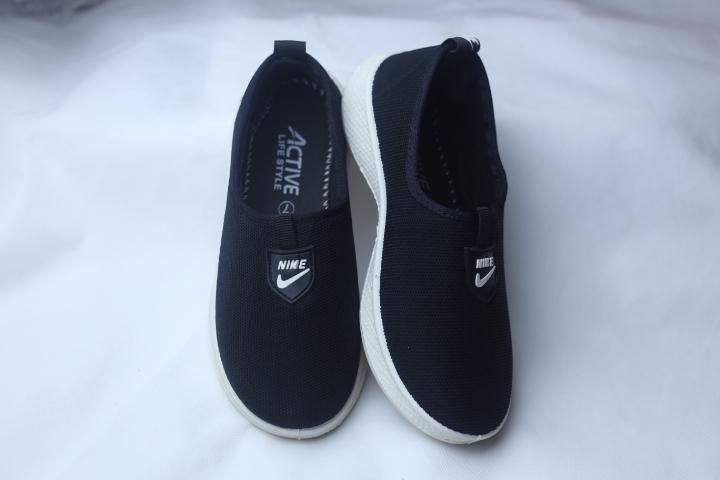 Black Rexine Casual Sneakers