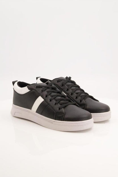 Black Leather Sneakers