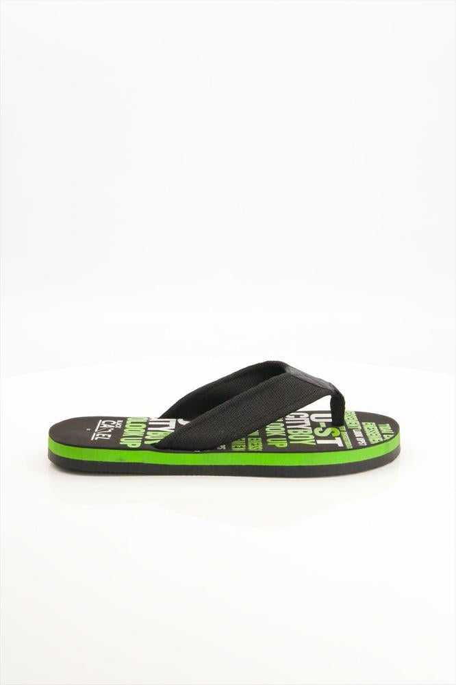 Black & Green Comfort Flip Flop