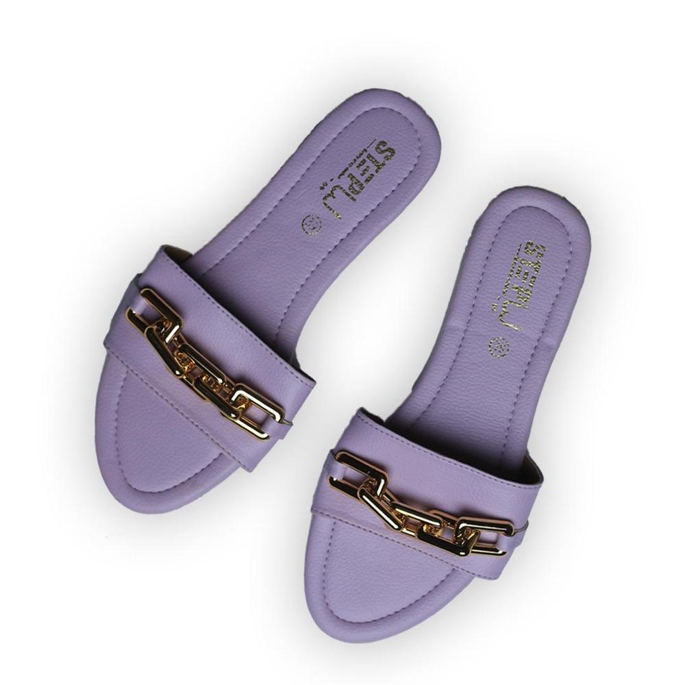 Purple Rexine Casual Flats