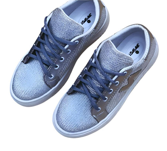 Grey Fashion Glitter Sneakers